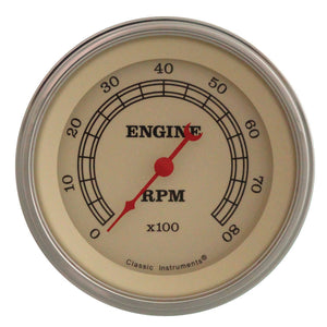 Classic Instruments CIVT80SLF Vintage - Tachometer 8K RPM 3-3/8"
