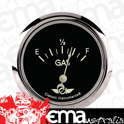 Classic Instruments Classic 2 5/8" Fuel Gauge, 75 - 10 OHM - CL211SRC