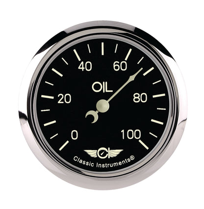 Classic Instruments Classic 2 5/8" Oil Pressure Gauge - CL381SRC