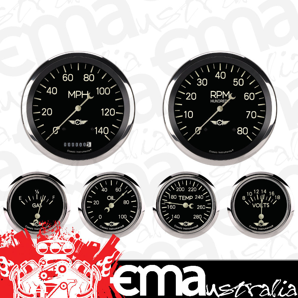 Classic Instruments Classic - 6 Gauge Set, 4 - 5/8" - CL951SRC