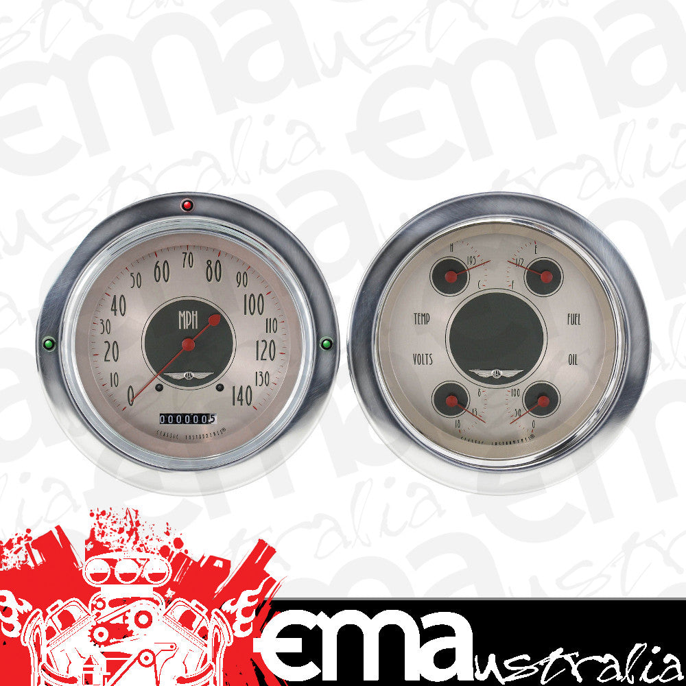 Classic Instruments CT54AN52 All American Nickel 1954-55 Chevy Truck Gauge Package