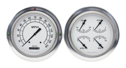 Classic Instruments CT54CW52 Classic White 1954-55 Chevy Truck Gauge Package