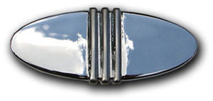 Clayton Machine Works CLA-BP304 Billet Elliptical Brake Pedal Pad Chrome Ribbed