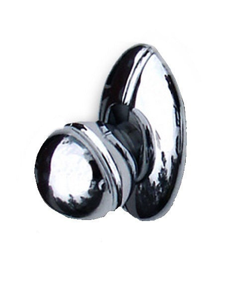 Clayton Machine Works CLA-LR703 Chrome Billet Ribbed Door Latch Release Knob & Bezel