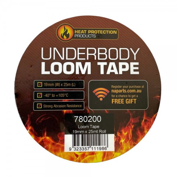 HPP-780200  Underbody Loom Tape 19mm x 25M Roll - Black