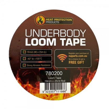 HPP-780200 HPP-780200 Underbody Loom Tape 19mm x 25M Roll - Black