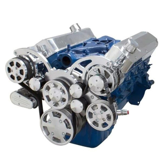 BluePrint BPP302FDACPS4 Ford SB 302351W FRONT ACC DRIVE, FULL SERP W ALT, PS, WP, AC, BRACKETS, BOLTS Engine Pulley Kit