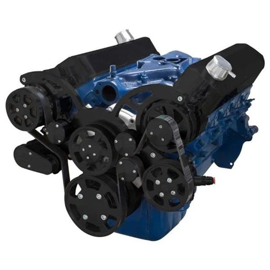 BluePrint BPP302FDACPS4BK Ford SB 302351W FRONT ACC DRIVE, FULL SERP W ALT, PS, WP, AC, BRACKETS, BOLTS Engine Pulley Kit