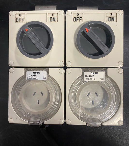 Clipsal CLIPSAL10AMP 2 Way Electrical Sockets 10 Amp 250V Ip66