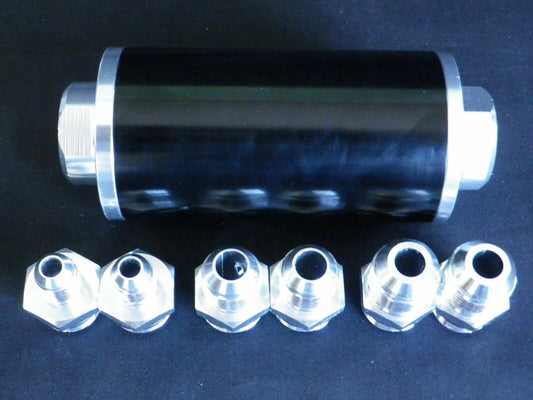 EMA-FILTER-BLK BILLET FUEL FILTER BLACK 60MM SS ELEMENT