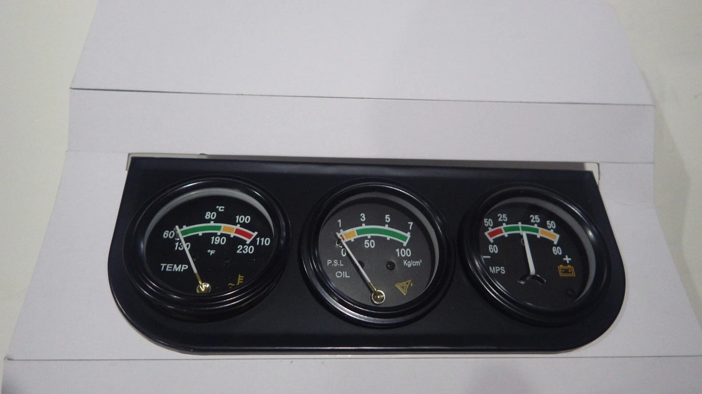 EMA-112 TRIPLE GAUGE PANEL BLACK
