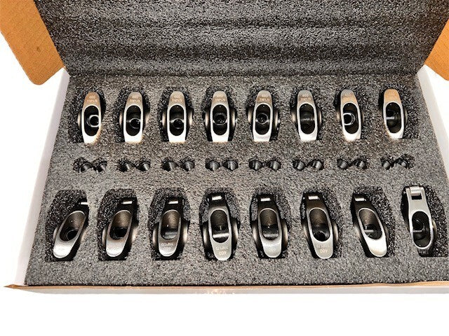 CR351C-900SS 351C Roller Rockers Arms Stainless Steel 1.73 Ratio 7/16" Stud, Ford Boss 302, 351C, Cleveland, 429 460 Big Block Ford BBF