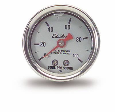 Edelbrock ED73826 N20 1-1/2" Fuel Pressure Gauge