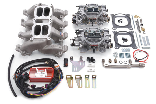 Edelbrock ED2068 Dual Quad & Carb Kit Chevrolet LS1 V8