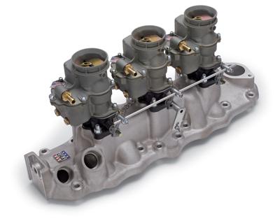 Edelbrock ED2014 Vintage Manifold/ Carb Kit Ford Flathead Triple Deuce