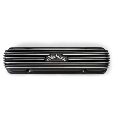 Edelbrock ED41303 Classic Series Valve Covers Pontiac 301-455 V8 Black