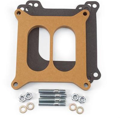 Edelbrock ED8725 Carb Spacer 1/2" Divided Wood Small, Big Block V8