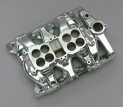 Edelbrock ED54501 Pontiac Dual-Quad Manifold Pontiac 326-455 V8 Polished