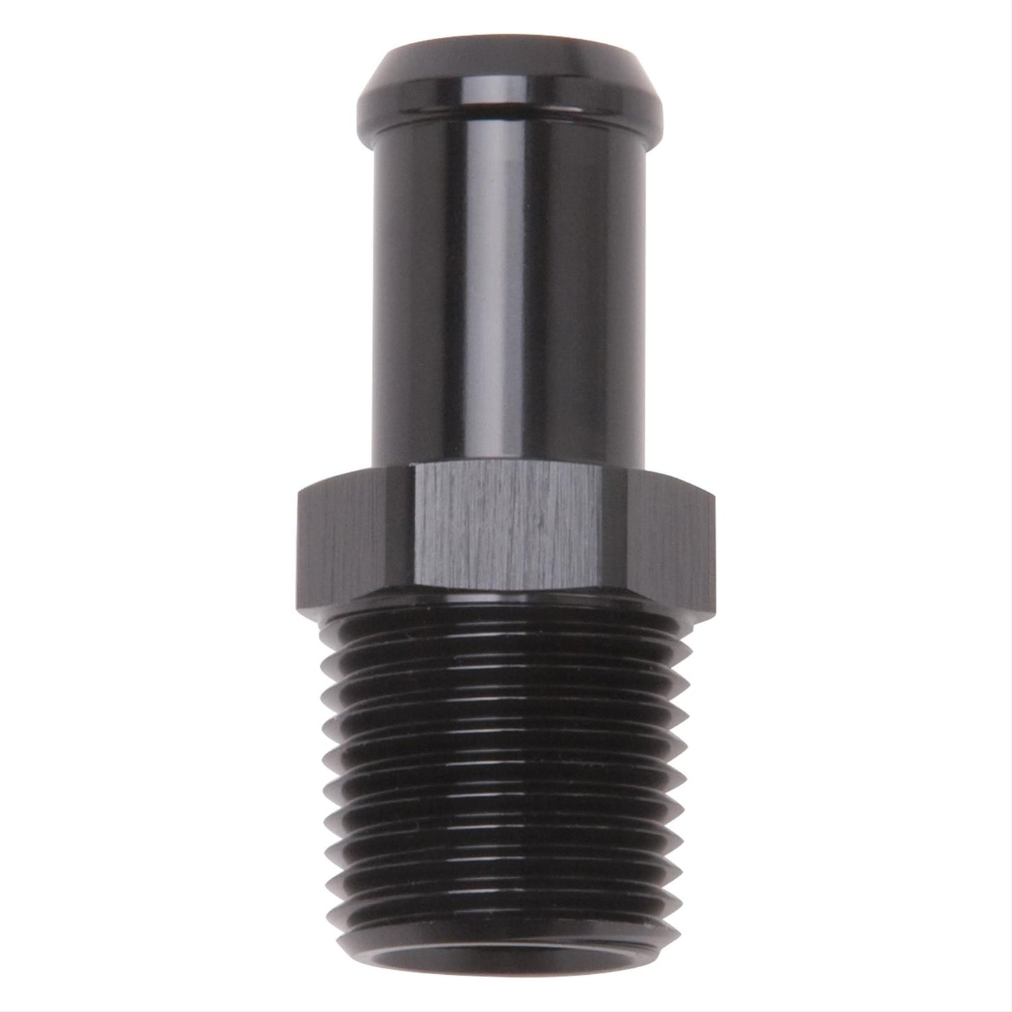 Edelbrock ED8159 Hose End Straight Black Anodiz 1/2" NPT to 5/8" Barb