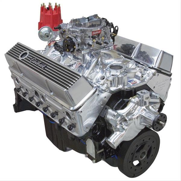 Edelbrock ED45411 Crate Eng Short Pump 320HP SB Chev V8 Polished