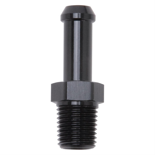 Edelbrock ED8191 Hose End Straight Black Anodiz 1/4" NPT to 3/8" Barb