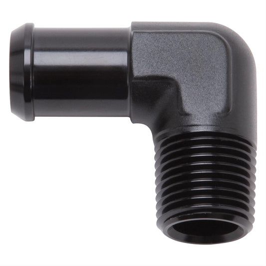 Edelbrock ED8180 Hose End 90¶ôÇ÷ Black Anodize 1/2" NPT to 1/2" Barb