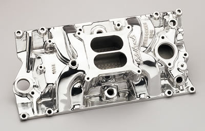 Edelbrock ED71161 Performer Rpm Vortec Manifold SB Chev 262-400 V8 Polished