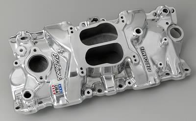 Edelbrock ED21041 Performer Manifold SB Chev V8 Late Polished