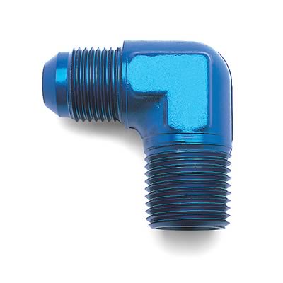 Edelbrock ED76524 Fitting 3An-1/8" 90¶ôÇ÷ Blue Universal Fit