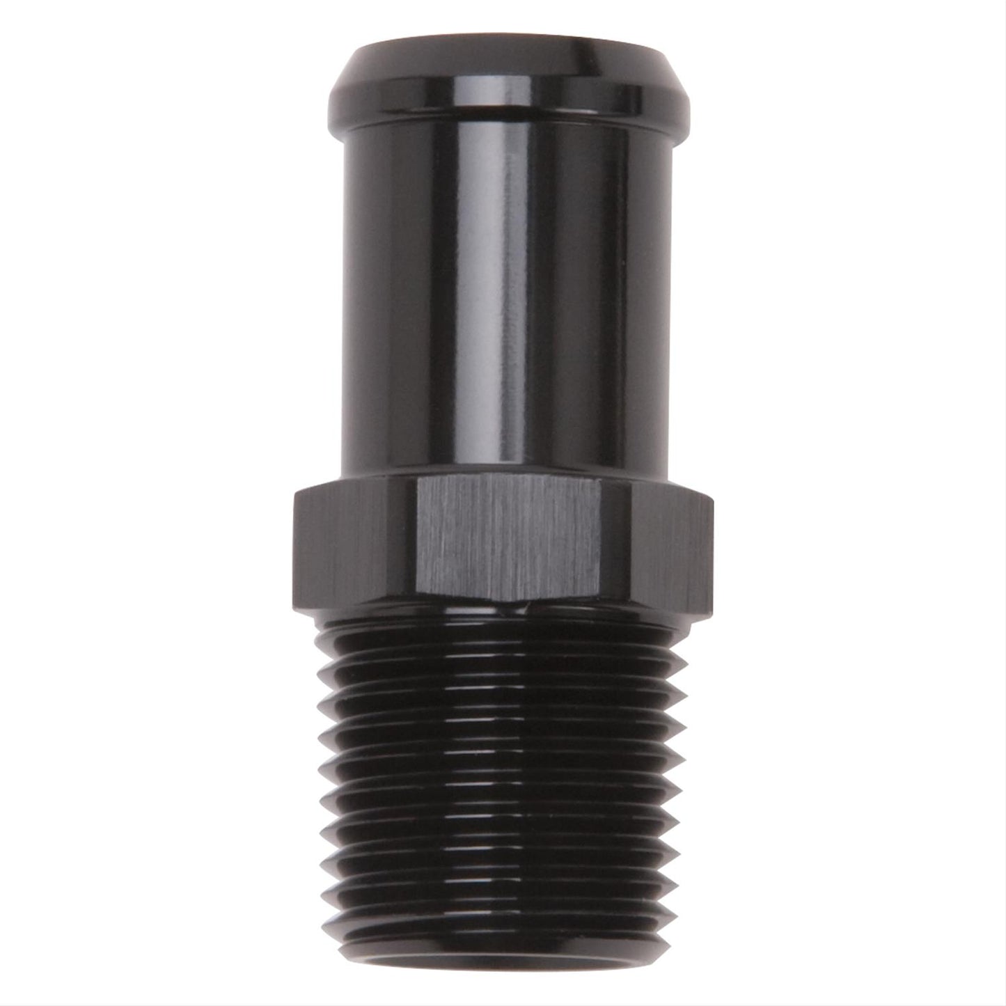 Edelbrock ED8183 Hose End Straight Black Anodiz 1/2" NPT to 3/4" Barb