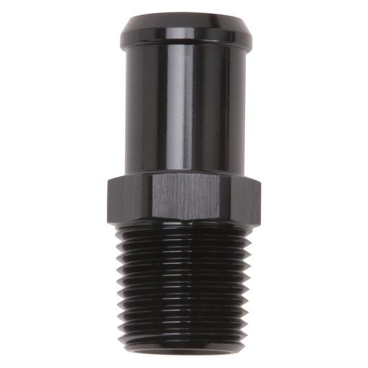 Edelbrock ED8183 Hose End Straight Black Anodiz 1/2" NPT to 3/4" Barb
