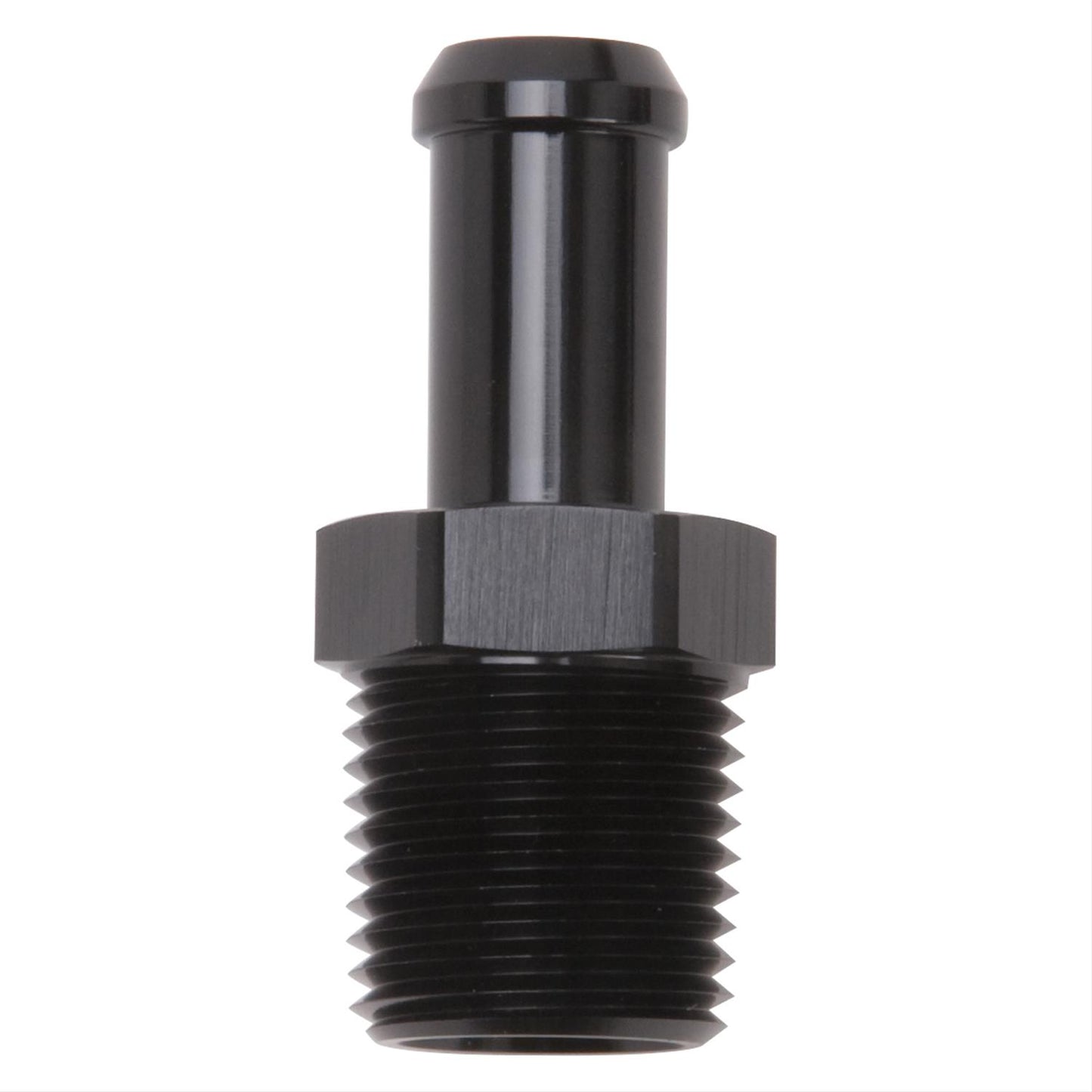 Edelbrock ED8119 Hose End Straight Black Anodiz 1/2" NPT to 1/2" Barb
