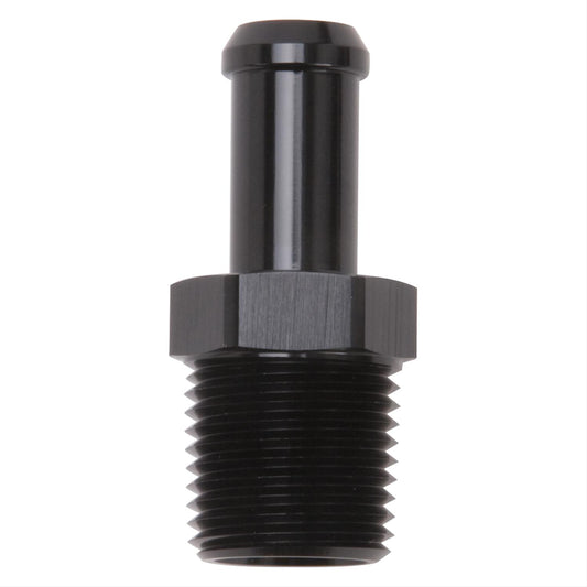 Edelbrock ED8119 Hose End Straight Black Anodiz 1/2" NPT to 1/2" Barb