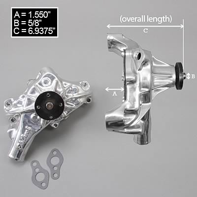 Edelbrock ED8891 Vic Rev- Rotation Water Pump Chev 5.0/5.7L V8 Polished