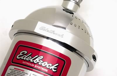 Edelbrock ED72603 N20 Polished Billet Bracket suits 10Lb & 15Lb Bottle