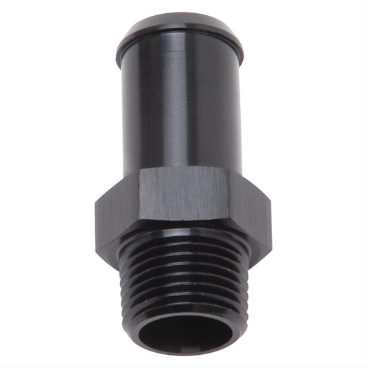 Edelbrock ED8187 Hose End Straight Black Anodiz 3/8" NPT to 5/8" Barb