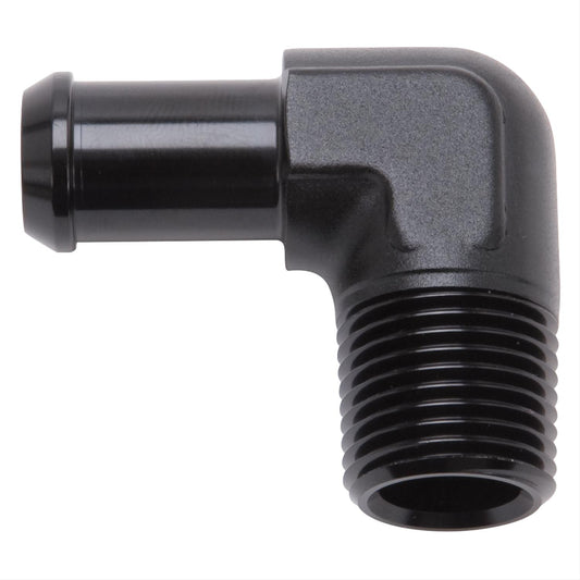 Edelbrock ED8178 Hose End 90¶ôÇ÷ Black Anodize 1/2" NPT to 5/8" Barb