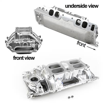 Edelbrock ED75201 Rpm Air-Gap Dual- Quad Manifol BB Chev 396-502 V8