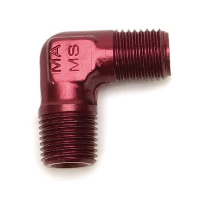 Edelbrock ED76552 Male 90 Pipe Nipple Red Universal Fit