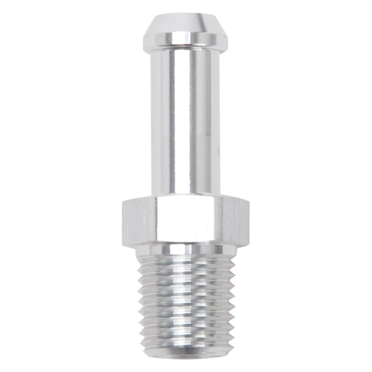 Edelbrock ED8199 Hose End Straight Clear Anodiz 1/4" NPT to 3/8" Barb