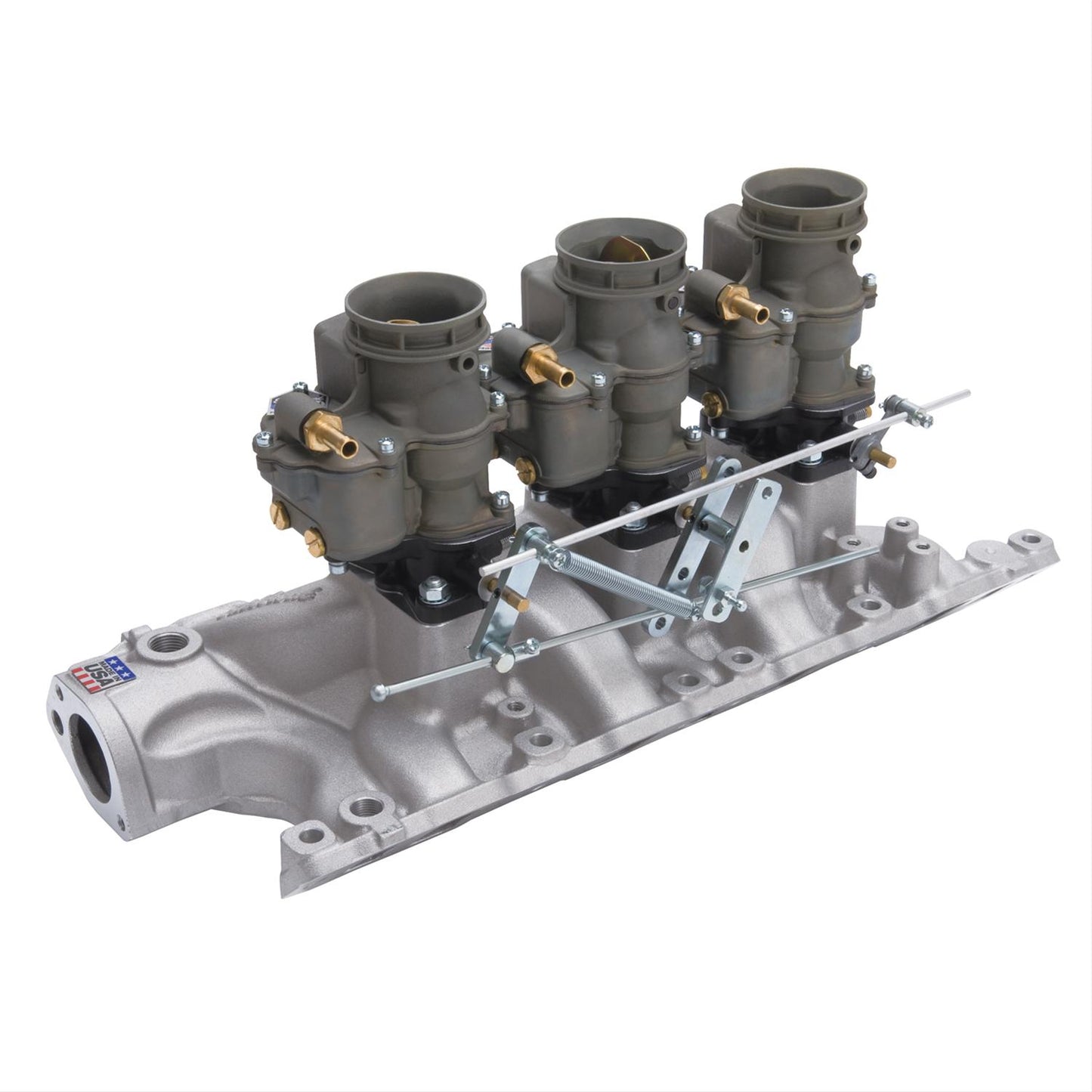 Edelbrock ED2017 Vintage Manifold/ Carb Kit SBF 289-302 Triple Deuce