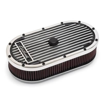 Edelbrock ED42364 Elite Series Oval Air Cleaner Universal Fit E/Shine