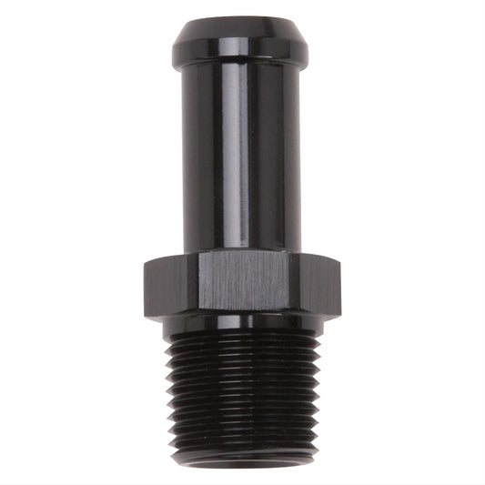 Edelbrock ED8114 Hose End Straight Black Anodiz 3/8" NPT to 1/2" Barb