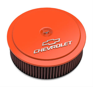 Holley HO120-225 14" X 4" Air Cleaner Kit Incl GM orange Finish