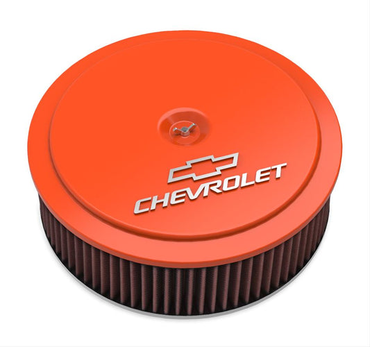 Holley HO120-225 14" X 4" Air Cleaner Kit Incl GM orange Finish