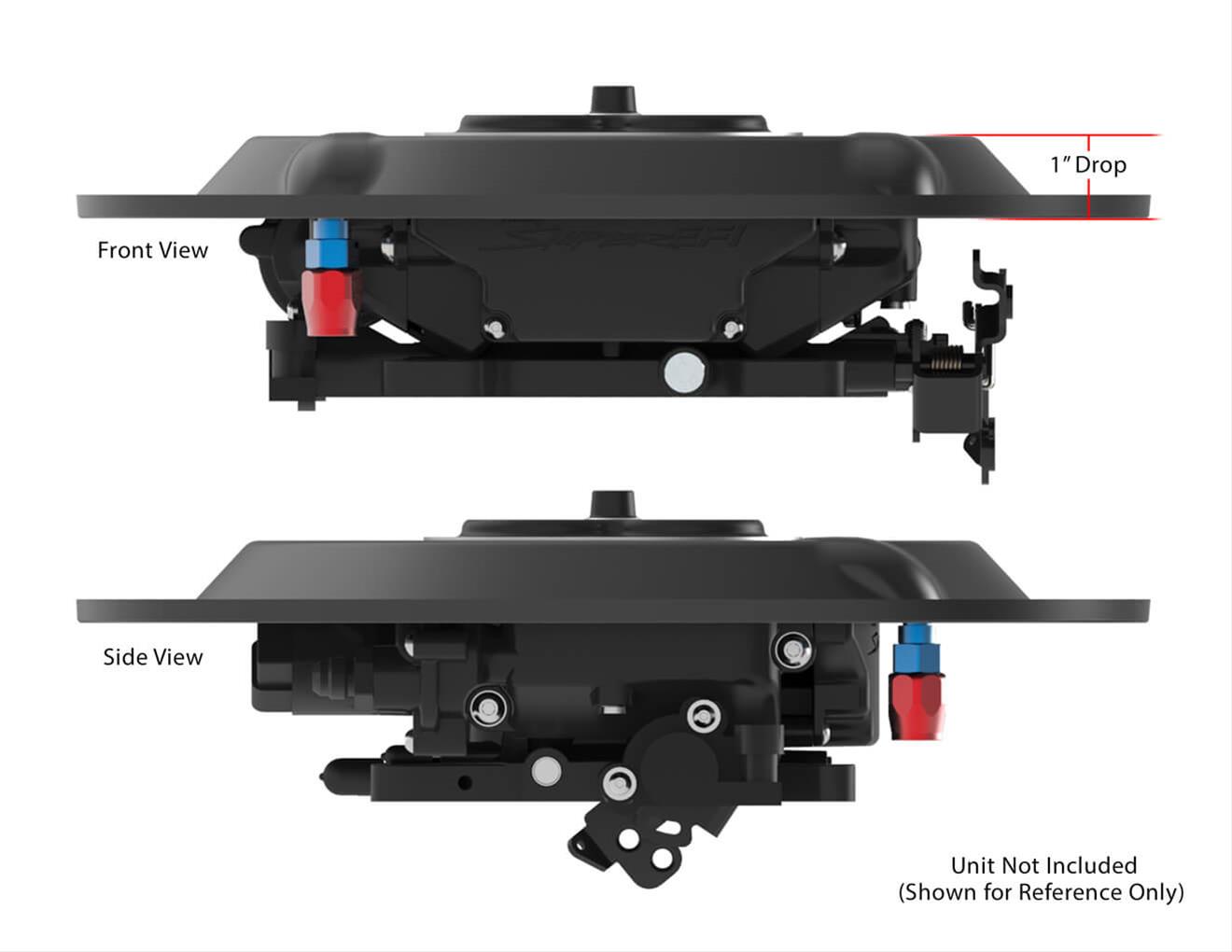 Holley HO120-511 Air Cleaner Drop Base Black for Sniper EFI