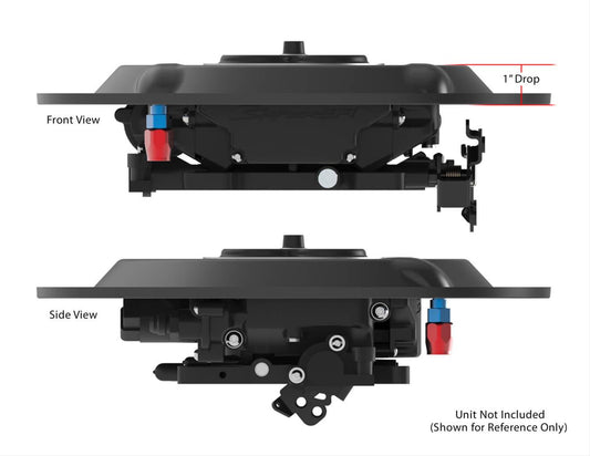 Holley HO120-511 Air Cleaner Drop Base Black for Sniper EFI
