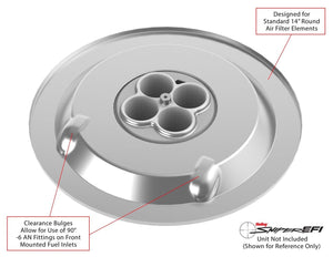 Holley HO120-530 Sniper EFI Air Cleaner 14X3 Chrome Finish