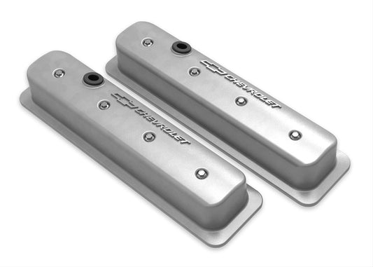 Holley HO241-290 Center Bolt Valve Cover SBC Natural Finish