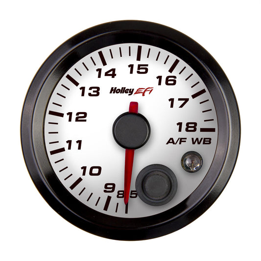 Holley HO534-215W 2-1/16 Wide Band A/F Gauge 8.5-18 White